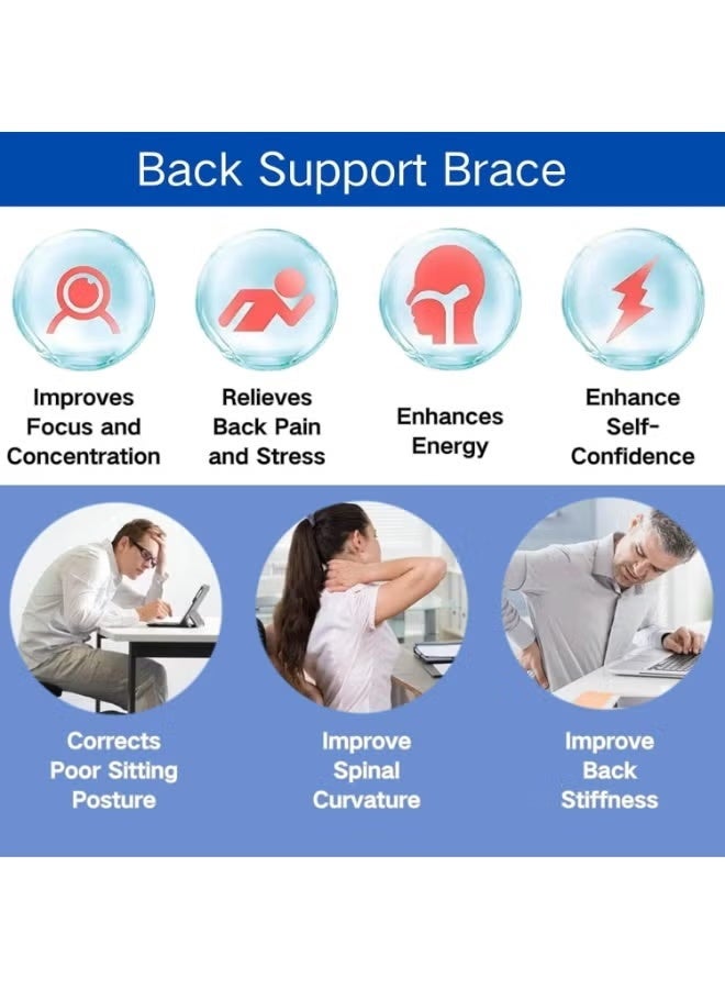 مصحح وضعية الجسم للنساء، دعامة ظهر قابلة للتهوية، دعامة ظهر قابلة للتعديل، مصحح وضعية الجسم للرجال، مصحح وضعية الجسم، تخفيف آلام الرقبة والكتف - Image 3
